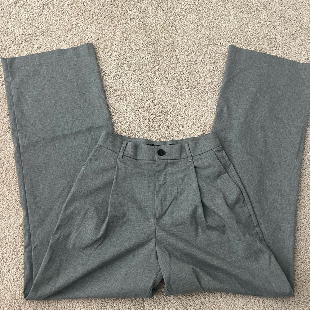 Zara Gray Wide Leg Dress Pants